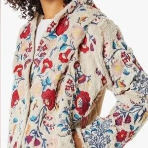 Johnny Was, Biya, Embroidered Faux-Fur Coat! Oversized small, the “Gina”